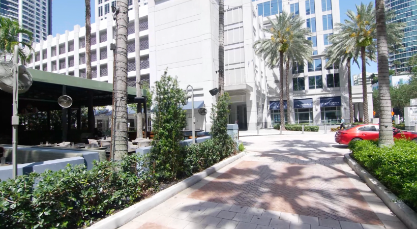 nearby sidewalks and retail in the commmunity